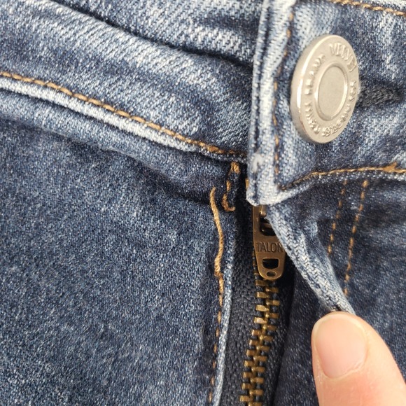 VERVET Women Blue Distressed Denim Jeans 20 Skinny Ankle Crop Short Plus High - Picture 9 of 10